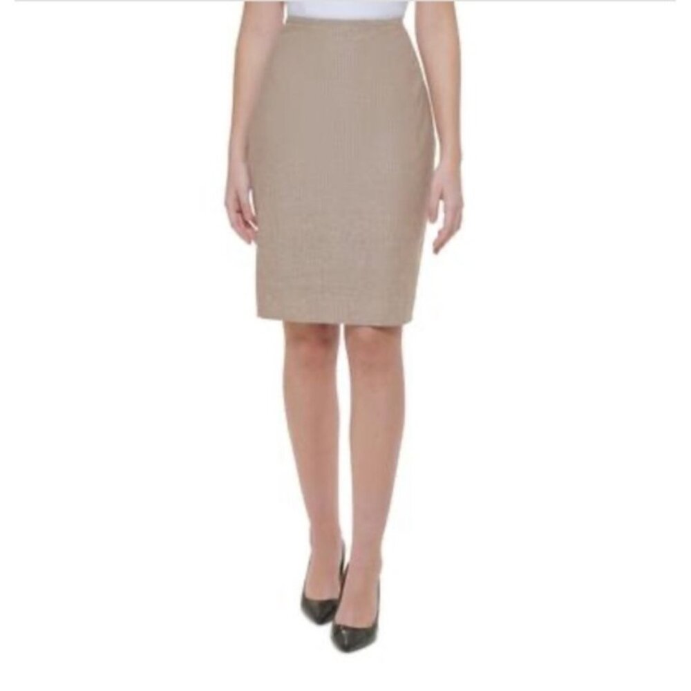 Calvin Klein Tan Pencil Skirt